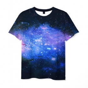 Мужская футболка 3D с принтом Звёзды космоса в Кировске, 100% полиэфир | прямой крой, круглый вырез горловины, длина до линии бедер | abstraction | cosmos | nebula | space | star | universe | абстракция | вселенная | звезды | космос | мир | планеты