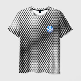 Мужская футболка 3D с принтом VOLKSWAGEN SPORT в Кировске, 100% полиэфир | прямой крой, круглый вырез горловины, длина до линии бедер | Тематика изображения на принте: 