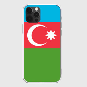 Чехол для iPhone 12 Pro Max с принтом Азербайджан в Кировске, Силикон |  | Тематика изображения на принте: azerbaijan | azrbaycan | звезда | ислам | полумесяц | флаг