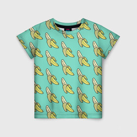 Детская футболка 3D с принтом Бааны в Кировске, 100% гипоаллергенный полиэфир | прямой крой, круглый вырез горловины, длина до линии бедер, чуть спущенное плечо, ткань немного тянется | banana | food | vegan | vegetarian | банан | веган | вегетарианство | еда