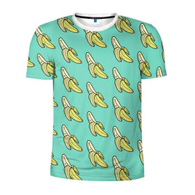 Мужская футболка 3D спортивная с принтом Бааны в Кировске, 100% полиэстер с улучшенными характеристиками | приталенный силуэт, круглая горловина, широкие плечи, сужается к линии бедра | banana | food | vegan | vegetarian | банан | веган | вегетарианство | еда