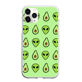 Чехол для iPhone 11 Pro матовый с принтом Green в Кировске, Силикон |  | alien | food | vegetarian | авокадо | вегетарианство | еда | пришелец