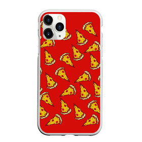 Чехол для iPhone 11 Pro Max матовый с принтом Pizza red в Кировске, Силикон |  | Тематика изображения на принте: fast food | pizza | еда | пицца | фастфуд