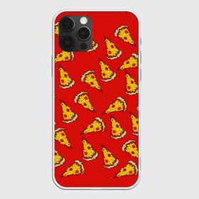 Чехол для iPhone 12 Pro Max с принтом Pizza red в Кировске, Силикон |  | Тематика изображения на принте: fast food | pizza | еда | пицца | фастфуд