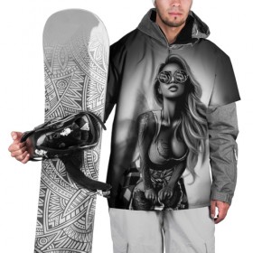 Накидка на куртку 3D с принтом Trap girl в Кировске, 100% полиэстер |  | девушка | мода | пляж | стиль