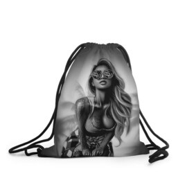 Рюкзак-мешок 3D с принтом Trap girl в Кировске, 100% полиэстер | плотность ткани — 200 г/м2, размер — 35 х 45 см; лямки — толстые шнурки, застежка на шнуровке, без карманов и подкладки | девушка | мода | пляж | стиль