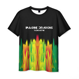 Мужская футболка 3D с принтом IMAGINE DRAGONS в Кировске, 100% полиэфир | прямой крой, круглый вырез горловины, длина до линии бедер | imagine dragons | punk | rock | альтернативный хип хоп | группа | инди поп | музыка | музыкальное произведение | ноты | панк | регги | рок | синти поп