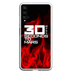 Чехол для Honor 20 с принтом 30 Seconds to Mars in fire в Кировске, Силикон | Область печати: задняя сторона чехла, без боковых панелей | 30 seconds to mars | punk | rock | альтернативный хип хоп | группа | инди поп | музыка | музыкальное произведение | ноты | панк | регги | рок | синти поп