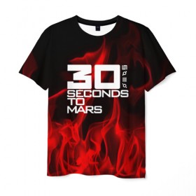 Мужская футболка 3D с принтом 30 Seconds to Mars in fire в Кировске, 100% полиэфир | прямой крой, круглый вырез горловины, длина до линии бедер | 30 seconds to mars | punk | rock | альтернативный хип хоп | группа | инди поп | музыка | музыкальное произведение | ноты | панк | регги | рок | синти поп