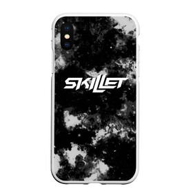 Чехол для iPhone XS Max матовый с принтом Skillet в Кировске, Силикон | Область печати: задняя сторона чехла, без боковых панелей | Тематика изображения на принте: punk | rock | skillet | альтернативный хип хоп | группа | инди поп | музыка | музыкальное произведение | ноты | панк | регги | рок | синти поп