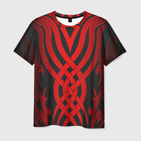 Мужская футболка 3D с принтом Ornament II в Кировске, 100% полиэфир | прямой крой, круглый вырез горловины, длина до линии бедер | орнамент | рисунок | тату | татуировка | узор