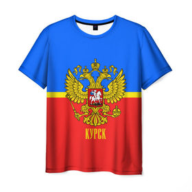 Мужская футболка 3D с принтом Курск в Кировске, 100% полиэфир | прямой крой, круглый вырез горловины, длина до линии бедер | 