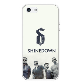 Чехол для iPhone 5/5S матовый с принтом Shinedown band в Кировске, Силикон | Область печати: задняя сторона чехла, без боковых панелей | Тематика изображения на принте: 