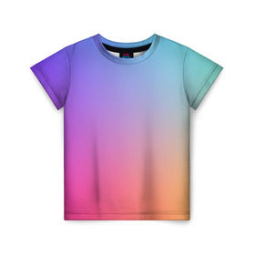 Детская футболка 3D с принтом Абстракция Градиент Текстура в Кировске, 100% гипоаллергенный полиэфир | прямой крой, круглый вырез горловины, длина до линии бедер, чуть спущенное плечо, ткань немного тянется | gradient | разноцветный | яркий