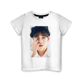 Детская футболка хлопок с принтом Jooheon в Кировске, 100% хлопок | круглый вырез горловины, полуприлегающий силуэт, длина до линии бедер | Тематика изображения на принте: monsta x | монст х