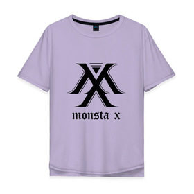 Мужская футболка хлопок Oversize с принтом MONSTA X_4 в Кировске, 100% хлопок | свободный крой, круглый ворот, “спинка” длиннее передней части | Тематика изображения на принте: monsta x | монст х