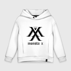 Детское худи Oversize хлопок с принтом MONSTA X_4 в Кировске, френч-терри — 70% хлопок, 30% полиэстер. Мягкий теплый начес внутри —100% хлопок | боковые карманы, эластичные манжеты и нижняя кромка, капюшон на магнитной кнопке | Тематика изображения на принте: monsta x | монст х