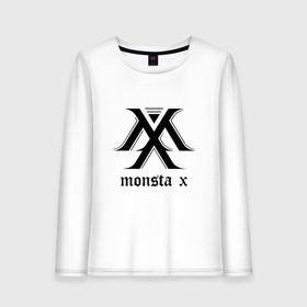 Женский лонгслив хлопок с принтом MONSTA X_4 в Кировске, 100% хлопок |  | monsta x | монст х