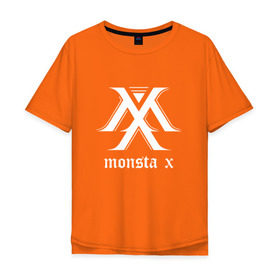 Мужская футболка хлопок Oversize с принтом MONSTA X_5 в Кировске, 100% хлопок | свободный крой, круглый ворот, “спинка” длиннее передней части | Тематика изображения на принте: monsta x | монст х