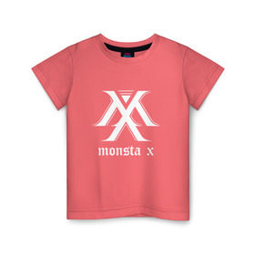 Детская футболка хлопок с принтом MONSTA X_5 в Кировске, 100% хлопок | круглый вырез горловины, полуприлегающий силуэт, длина до линии бедер | Тематика изображения на принте: monsta x | монст х
