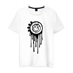 Мужская футболка хлопок с принтом Blink-182 в Кировске, 100% хлопок | прямой крой, круглый вырез горловины, длина до линии бедер, слегка спущенное плечо. | 
