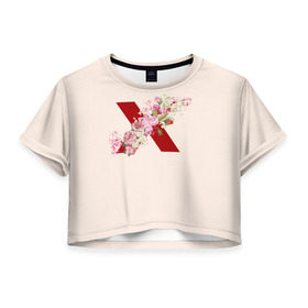 Женская футболка 3D укороченная с принтом MONSTA X_12 в Кировске, 100% полиэстер | круглая горловина, длина футболки до линии талии, рукава с отворотами | Тематика изображения на принте: monsta x | монст х