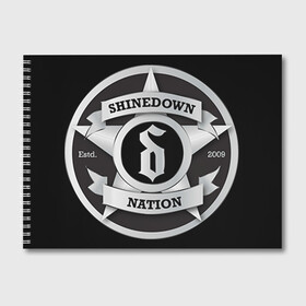 Альбом для рисования с принтом Shinedown Nation в Кировске, 100% бумага
 | матовая бумага, плотность 200 мг. | Тематика изображения на принте: 