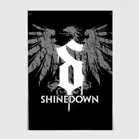 Постер с принтом Shinedown в Кировске, 100% бумага
 | бумага, плотность 150 мг. Матовая, но за счет высокого коэффициента гладкости имеет небольшой блеск и дает на свету блики, но в отличии от глянцевой бумаги не покрыта лаком | 