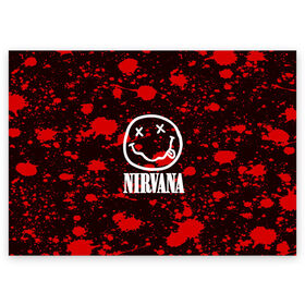 Поздравительная открытка с принтом NIRVANA в Кировске, 100% бумага | плотность бумаги 280 г/м2, матовая, на обратной стороне линовка и место для марки
 | nirvana | punk | rock | альтернативный хип хоп | группа | инди поп | музыка | музыкальное произведение | ноты | панк | регги | рок | синти поп
