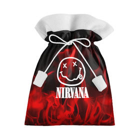 Подарочный 3D мешок с принтом NIRVANA в Кировске, 100% полиэстер | Размер: 29*39 см | Тематика изображения на принте: nirvana | punk | rock | альтернативный хип хоп | группа | инди поп | музыка | музыкальное произведение | ноты | панк | регги | рок | синти поп