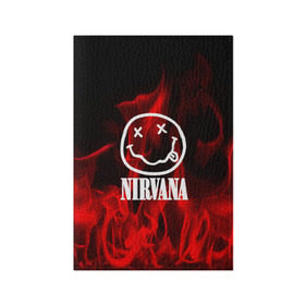 Обложка для паспорта матовая кожа с принтом NIRVANA в Кировске, натуральная матовая кожа | размер 19,3 х 13,7 см; прозрачные пластиковые крепления | nirvana | punk | rock | альтернативный хип хоп | группа | инди поп | музыка | музыкальное произведение | ноты | панк | регги | рок | синти поп