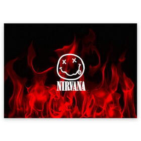 Поздравительная открытка с принтом NIRVANA в Кировске, 100% бумага | плотность бумаги 280 г/м2, матовая, на обратной стороне линовка и место для марки
 | Тематика изображения на принте: nirvana | punk | rock | альтернативный хип хоп | группа | инди поп | музыка | музыкальное произведение | ноты | панк | регги | рок | синти поп