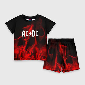 Детский костюм с шортами 3D с принтом AC DC в Кировске,  |  | ac dc | punk | rock | альтернативный хип хоп | группа | инди поп | музыка | музыкальное произведение | ноты | панк | регги | рок | синти поп