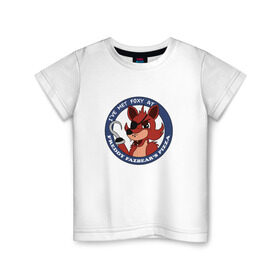 Детская футболка хлопок с принтом foxy в Кировске, 100% хлопок | круглый вырез горловины, полуприлегающий силуэт, длина до линии бедер | 5 ночей с фредди | five nights at freddy