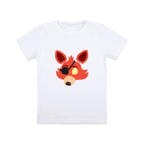 Детская футболка хлопок с принтом foxy в Кировске, 100% хлопок | круглый вырез горловины, полуприлегающий силуэт, длина до линии бедер | 