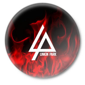 Значок с принтом Linkin park в Кировске,  металл | круглая форма, металлическая застежка в виде булавки | linkin park | logo | music | pop | rock | usa | альтернатива | америка | металл | музыка | музыкальный | поп | рок | честер беннингтон