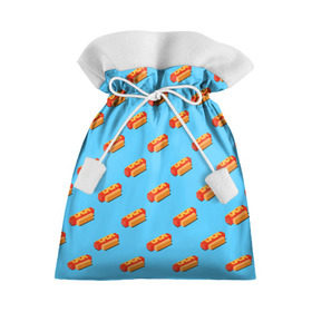 Подарочный 3D мешок с принтом Hot Dog Pattern в Кировске, 100% полиэстер | Размер: 29*39 см | 