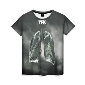 Женская футболка 3D с принтом TFK Exhale в Кировске, 100% полиэфир ( синтетическое хлопкоподобное полотно) | прямой крой, круглый вырез горловины, длина до линии бедер | Тематика изображения на принте: tfk | thousand foot krutch