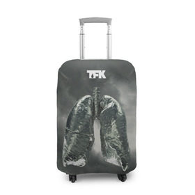 Чехол для чемодана 3D с принтом TFK Exhale в Кировске, 86% полиэфир, 14% спандекс | двустороннее нанесение принта, прорези для ручек и колес | tfk | thousand foot krutch
