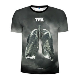 Мужская футболка 3D спортивная с принтом TFK Exhale в Кировске, 100% полиэстер с улучшенными характеристиками | приталенный силуэт, круглая горловина, широкие плечи, сужается к линии бедра | tfk | thousand foot krutch
