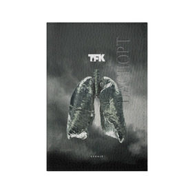 Обложка для паспорта матовая кожа с принтом TFK Exhale в Кировске, натуральная матовая кожа | размер 19,3 х 13,7 см; прозрачные пластиковые крепления | Тематика изображения на принте: tfk | thousand foot krutch