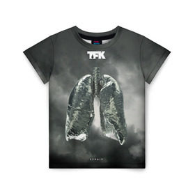 Детская футболка 3D с принтом TFK Exhale в Кировске, 100% гипоаллергенный полиэфир | прямой крой, круглый вырез горловины, длина до линии бедер, чуть спущенное плечо, ткань немного тянется | tfk | thousand foot krutch