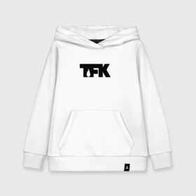 Детская толстовка хлопок с принтом TFK logo black в Кировске, 100% хлопок | Круглый горловой вырез, эластичные манжеты, пояс, капюшен | Тематика изображения на принте: tfk | thousand foot krutch