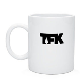 Кружка с принтом TFK logo black в Кировске, керамика | объем — 330 мл, диаметр — 80 мм. Принт наносится на бока кружки, можно сделать два разных изображения | tfk | thousand foot krutch
