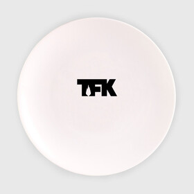 Тарелка с принтом TFK logo black в Кировске, фарфор | диаметр - 210 мм
диаметр для нанесения принта - 120 мм | tfk | thousand foot krutch