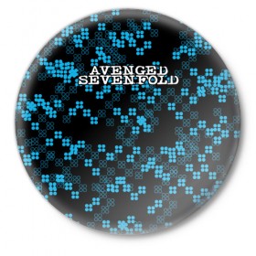 Значок с принтом Avenged Sevenfold в Кировске,  металл | круглая форма, металлическая застежка в виде булавки | Тематика изображения на принте: 