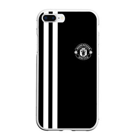 Чехол для iPhone 7Plus/8 Plus матовый с принтом Manchester United Black&White в Кировске, Силикон | Область печати: задняя сторона чехла, без боковых панелей | england | football | logo | manchester united | sport | англия | арт | лига | лого | манчестер юнайтед | спорт | текстура | фк | футбол | футбольный клуб | эмблема