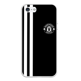 Чехол для iPhone 5/5S матовый с принтом Manchester United Black&White в Кировске, Силикон | Область печати: задняя сторона чехла, без боковых панелей | england | football | logo | manchester united | sport | англия | арт | лига | лого | манчестер юнайтед | спорт | текстура | фк | футбол | футбольный клуб | эмблема