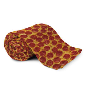 Плед 3D с принтом Пицца пепперони в Кировске, 100% полиэстер | закругленные углы, все края обработаны. Ткань не мнется и не растягивается | pepperoni | pizza | еда | колбаса | мясо | пица | сардельки | сыр | фастфуд