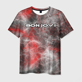 Мужская футболка 3D с принтом Bon Jovi в Кировске, 100% полиэфир | прямой крой, круглый вырез горловины, длина до линии бедер | альтернативный | американская | глэм | готик | гранж | группа | метал | модные | музыка | пост | рок | хард